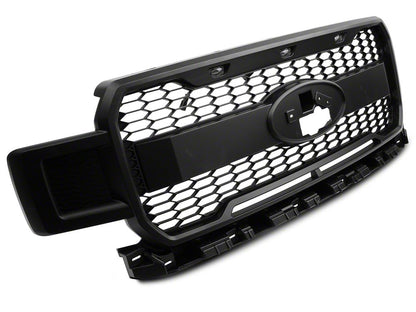MP Concepts Upper Replacement Grille with LED DRL; Matte Black (18-20 F-150, Excluding Raptor)