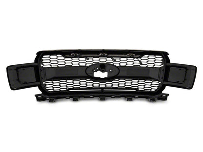 MP Concepts Upper Replacement Grille with LED DRL; Matte Black (18-20 F-150, Excluding Raptor)