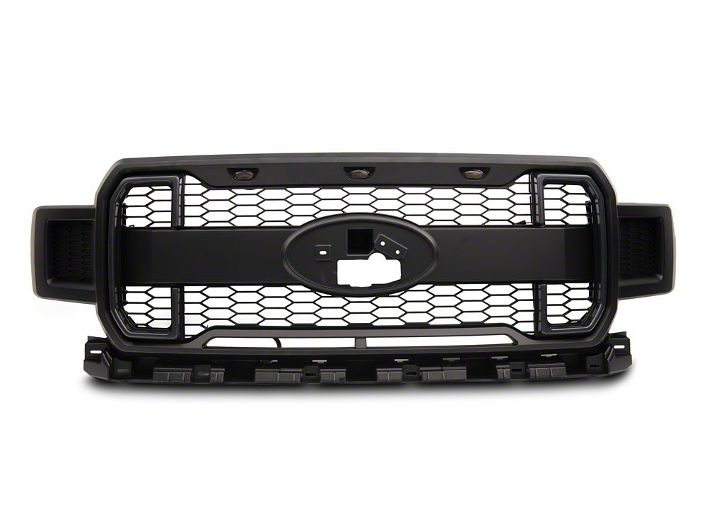MP Concepts Upper Replacement Grille with LED Lighting and DRL; Matte Black (18-20 F-150, Excluding Raptor & XLT)