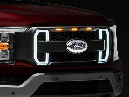 MP Concepts Upper Replacement Grille with LED Lighting and LED DRL; Matte Black (21-23 F-150, Excluding Raptor & Tremor)