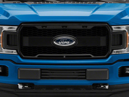 Upper Replacement Grille with LED DRL and Emblem Housing; Matte Black (18-20 F-150, Excluding Raptor)